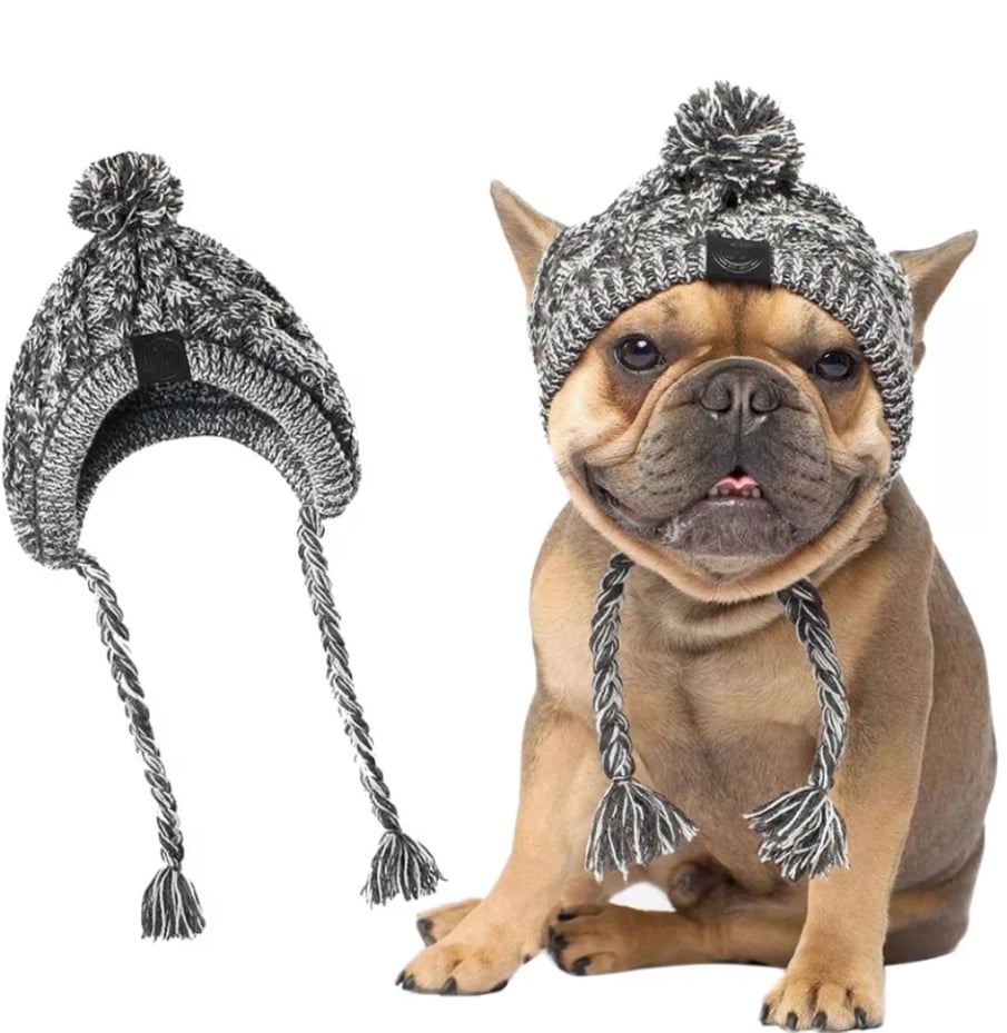 french bulldog knitted hat