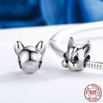Load image into Gallery viewer, 925 sterling silver bulldog pandora charms
