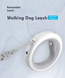 retractable flexible led night light dog leash ring