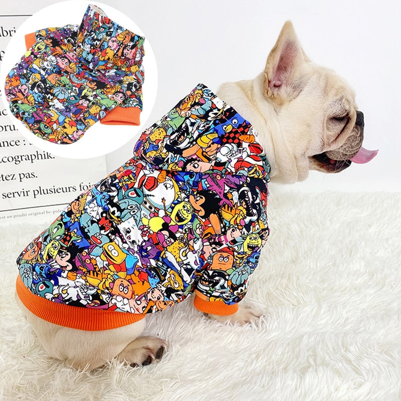 warm cartoon frenchies clothes