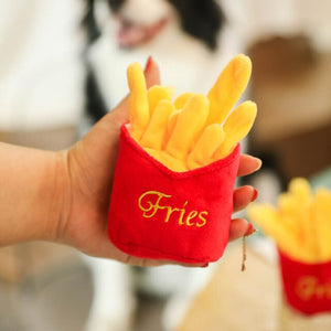 funny hambuger squeaky toy fries / m