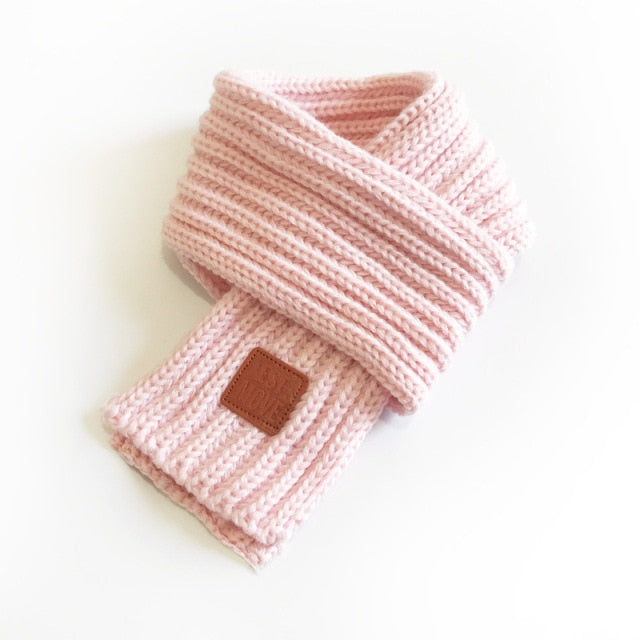 frenchies knitted scarf pink / about 110x9cm