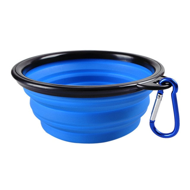 frenchie travel bowls blue