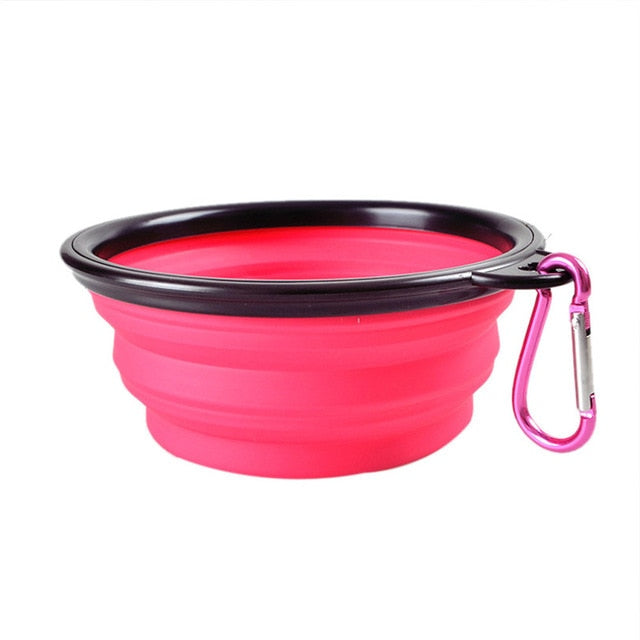 frenchie travel bowls pink