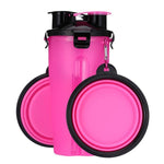 Load image into Gallery viewer, frenchie travel bowls pink bottle 2 bowl
