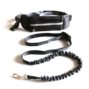 hands-free dog leash black