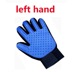 remy™  - dog grooming glove left blue