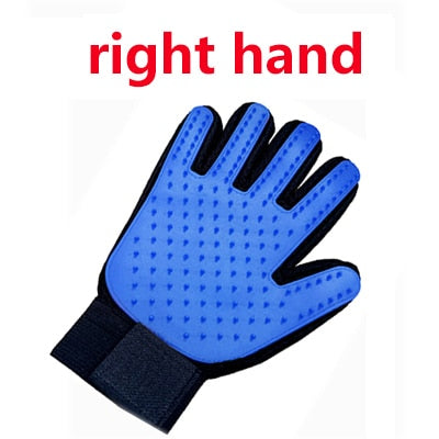 remy™  - dog grooming glove right blue