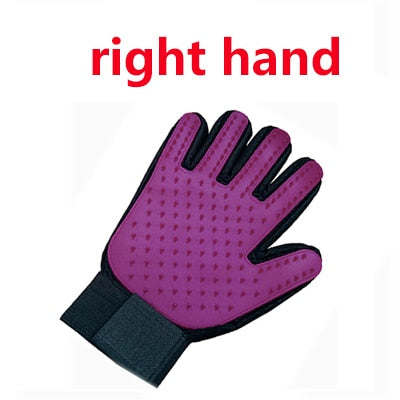 remy™  - dog grooming glove right purple