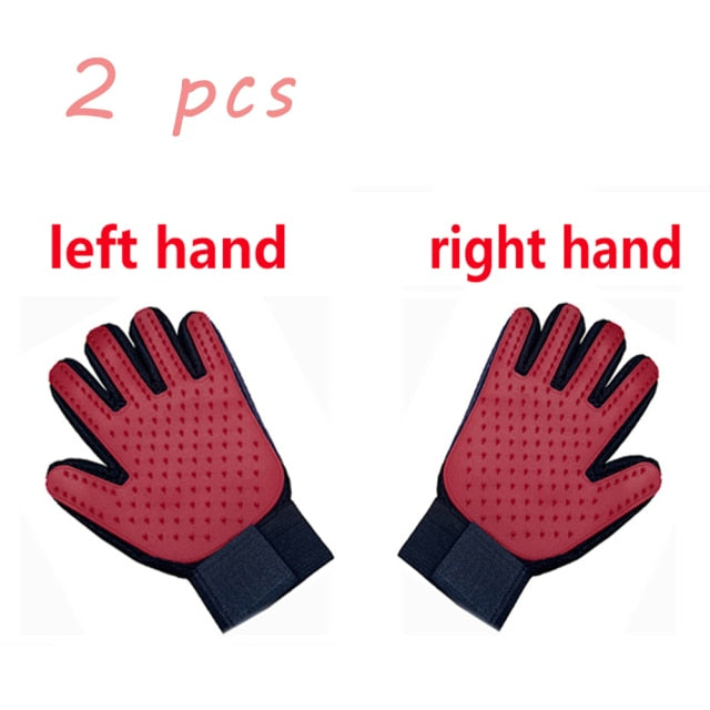 remy™  - dog grooming glove 2pcs red