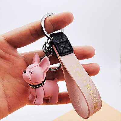 1pc French Bulldog Keychain For Women Cute Animal Cartoon Design Couple  Gift Backpack Pendant
