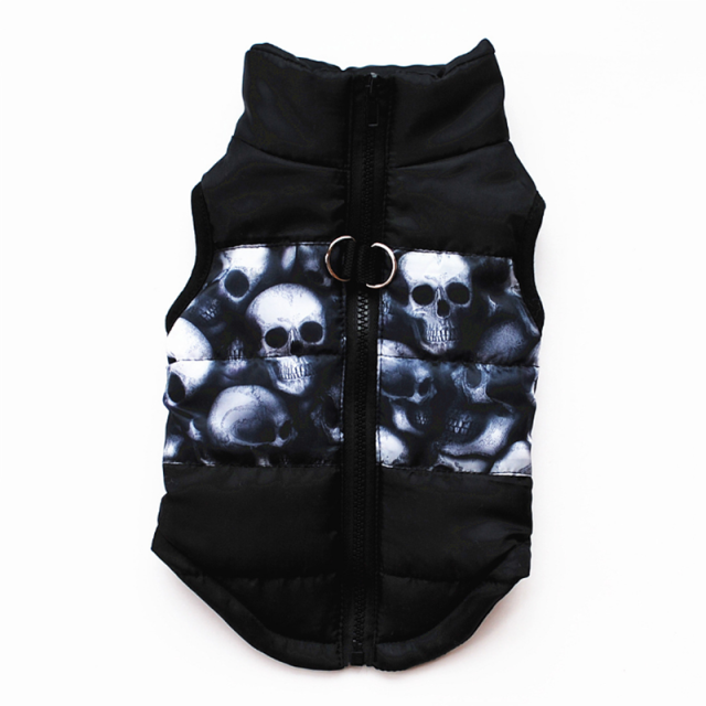 warm zip up windproof winter dog jacket