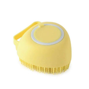 frenchie puppy bathing brush heart-shaped yellow / as the pictures