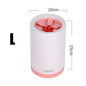 portable dog paw cleaner cup pink large
