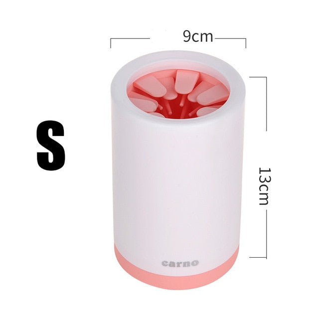 portable dog paw cleaner cup pink small