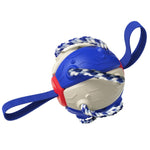 Load image into Gallery viewer, interactive chewers grab tab soccer ball blue white
